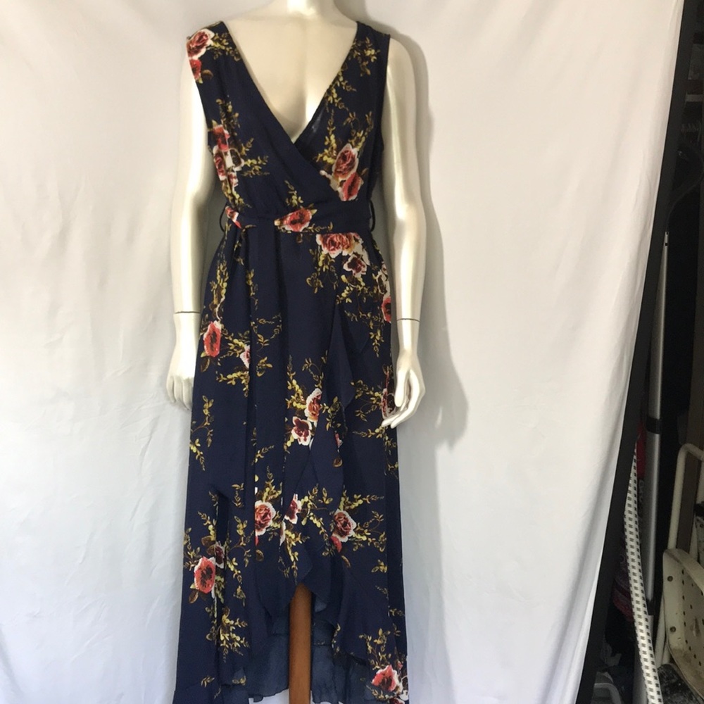 Ruffle Hem Floral Dress